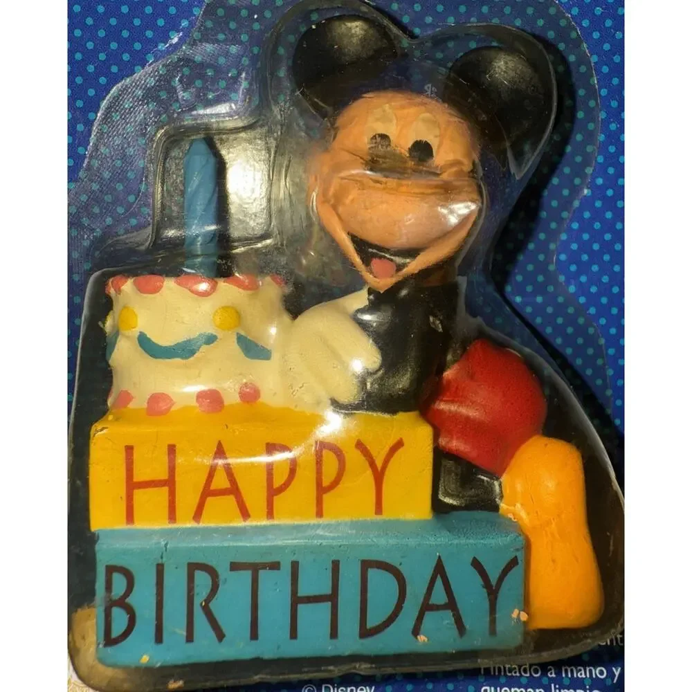 Vintage1996 New Sealed Wilton Mickey Mouse Happy Birthday Candle Cake Decoration